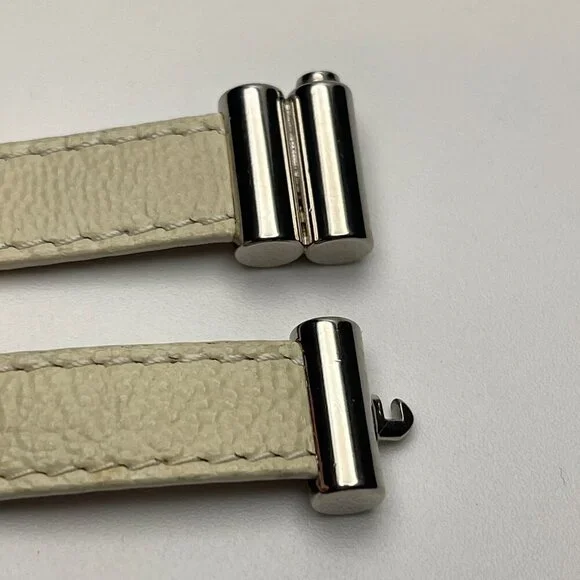 BVLGARI Double Coiled Ivory Leather Double Wrap Bracelet - Preowned
